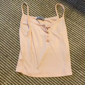 Pink crop tank top